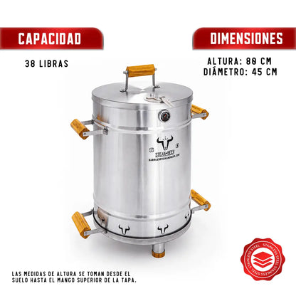 Super Oferta Navideña - Barril Asador en Acero Inoxidable