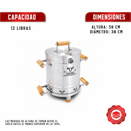 Super Oferta Navideña - Barril Asador en Acero Inoxidable