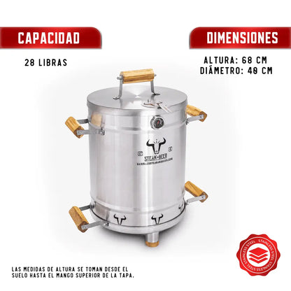 Super Oferta Navideña - Barril Asador en Acero Inoxidable