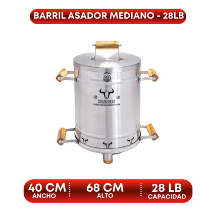 <transcy>Barril mediano (26 pulgadas x 15 pulgadas)</transcy>